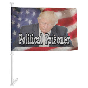 Trump Political Prisoner Car Flag