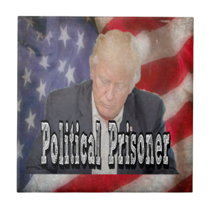 Trump Political Prisoner Ceramic Tile