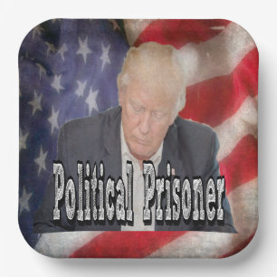 Trump Political Prisoner Paper Plates