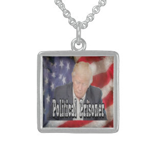 Trump Political Prisoner Sterling Silver Necklace