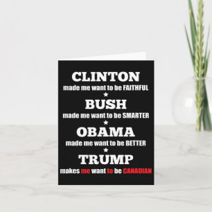 Trump Political Tee For Independents And Liberals Card