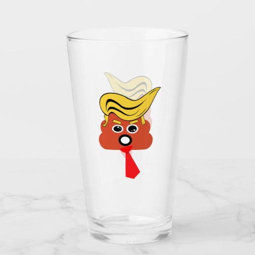Trump_Poop Emoji Anti_Trump Political Opinion Pint Glass