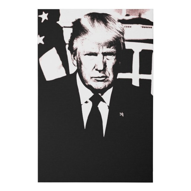 Trump Portrait Faux Canvas Print (Front)