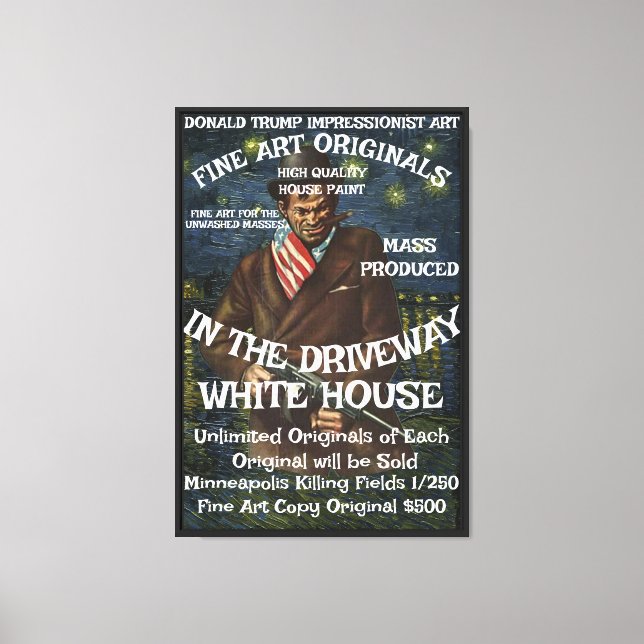 Trump Power Corrupts Absolute Republicans Germany  Canvas Print (Front)