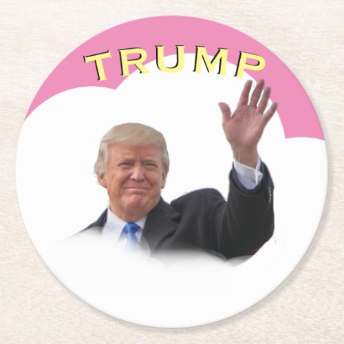 Trump President 45 Epic Round Paper Coaster