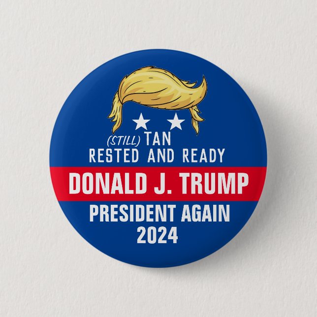 Trump President Again 2024 Button (Front)