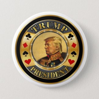 Trump President Casino Chip Button
