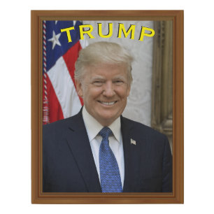 Trump President Portrait 😁 Smiling  Faux Canvas Print