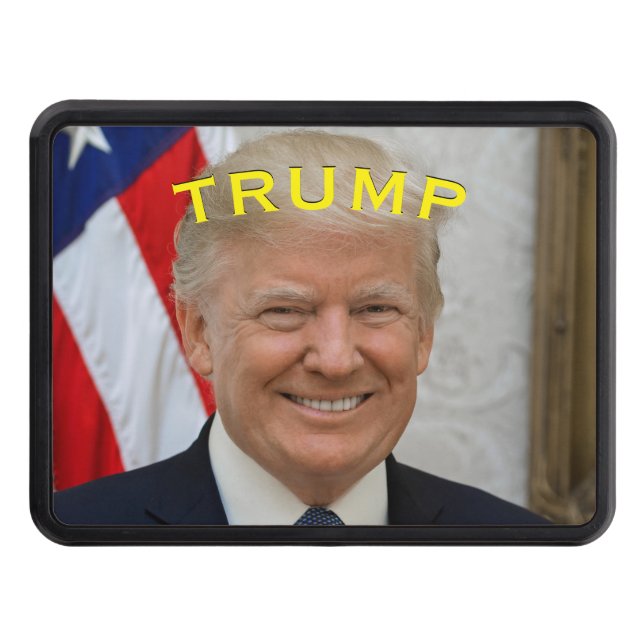 Trump President Portrait Smiling  Hitch Cover (Front)
