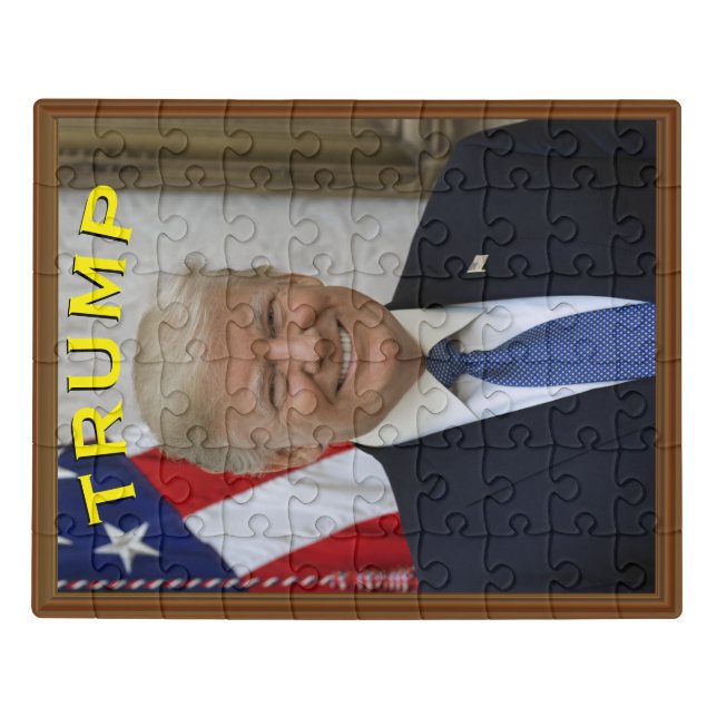 Trump President Portrait Smiling Jigsaw Puzzle (Puzzle Horizontal)