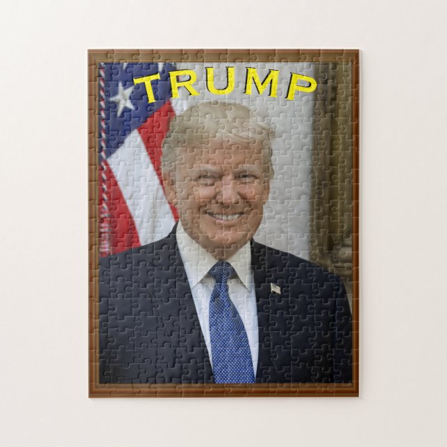 Trump President Portrait Smiling Jigsaw Puzzle (Vertical)