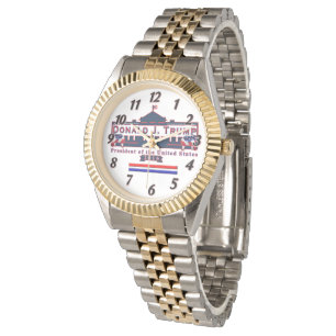 Trump President Red Blue Vintage Bracelet Watch
