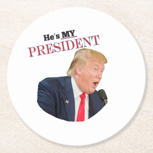 Trump President Round Paper Coaster
