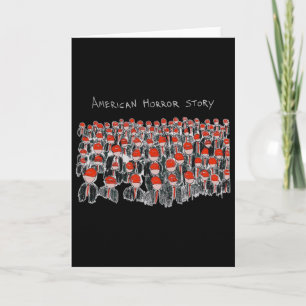 Trump President Usa Flag Halloween Horror Story Card