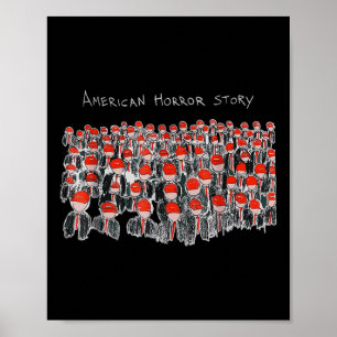 Trump President Usa Flag Halloween Horror Story  Poster