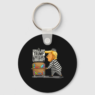 Trump Presidential Library Funny Anti Trump Keychain