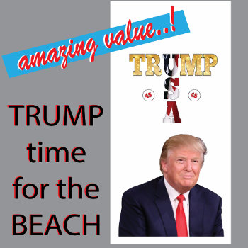Trump Presidential Portrait Beach Towel by Anarchasm at Zazzle