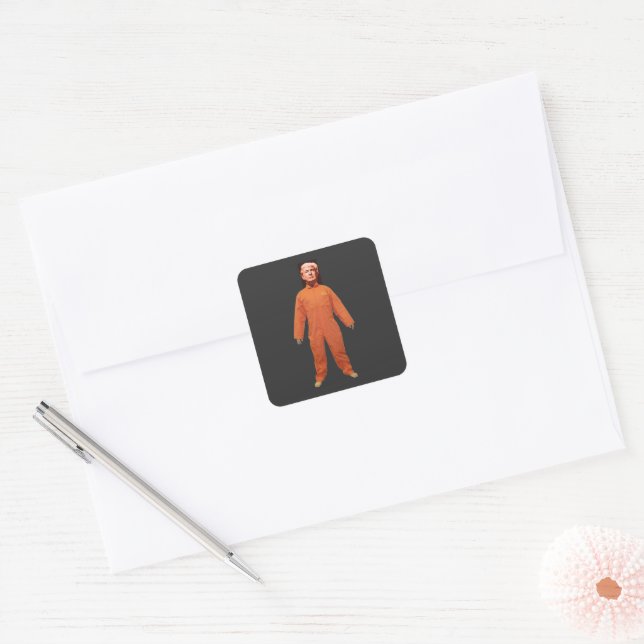 Trump Prisoner Magnet Square Sticker (Envelope)