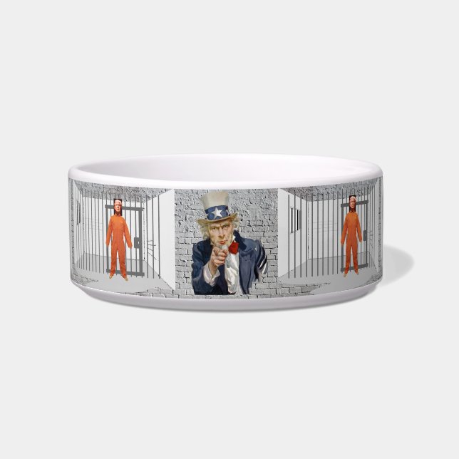 Trump Prisoner Pet Bowl (Front)