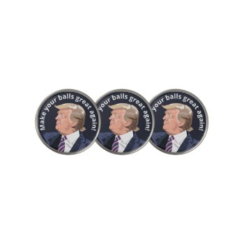 Trump Profile Personalize Golf Ball Marker by BostonRookie at Zazzle