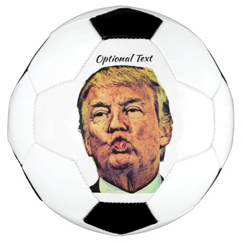 Trump Puckered Lips Soccer Ball