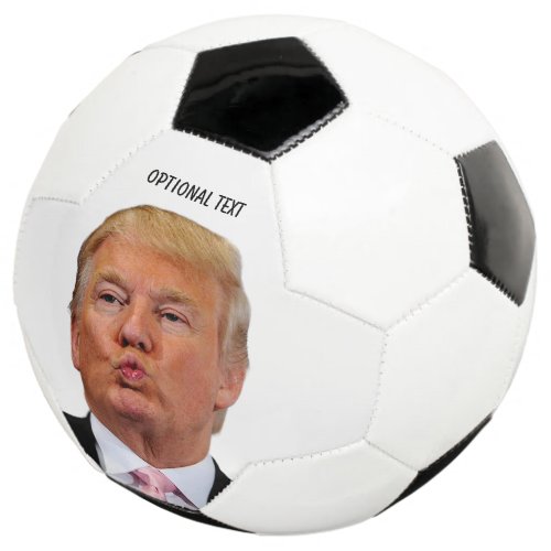 Trump Puckered Lips Soccer Ball