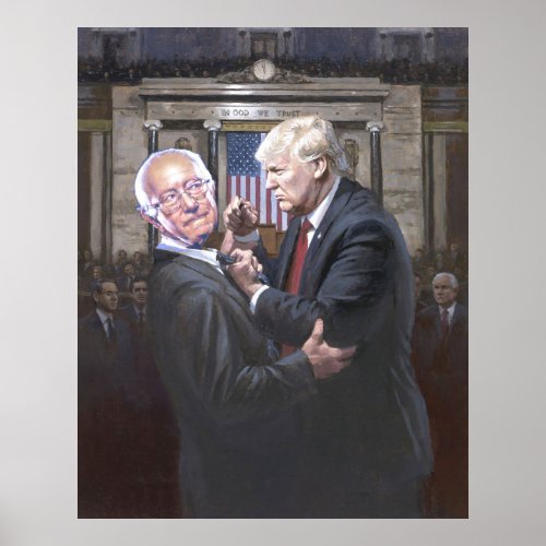 Trump Punches Bernie Poster