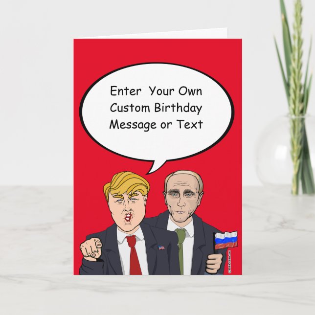 Trump Putin Birthday Card - Customize Your Message (Front)
