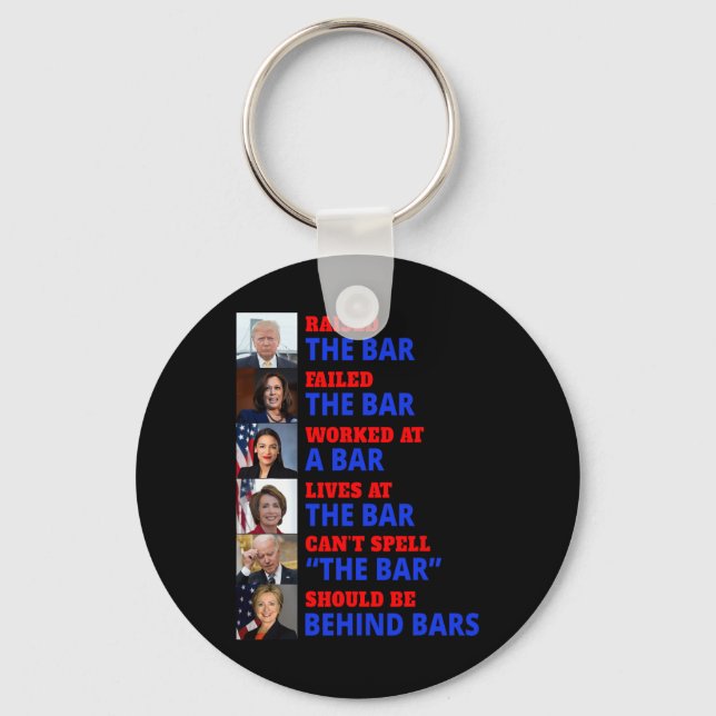 Trump Raised The Bar Harris Failed The Bar  Keychain (Front)