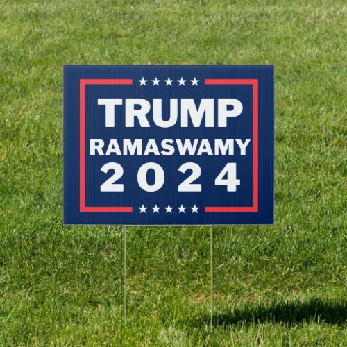 Trump Ramaswamy 2024 Yard Sign