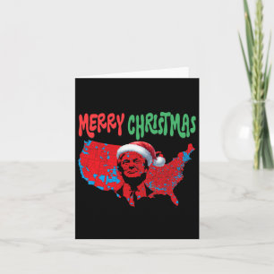 Trump Red Election Map Merry Christmas Trump Winne Card