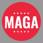 Trump Red Stars America Classic Round Sticker