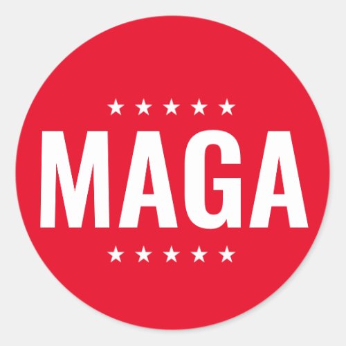 Trump Red Stars America Classic Round Sticker