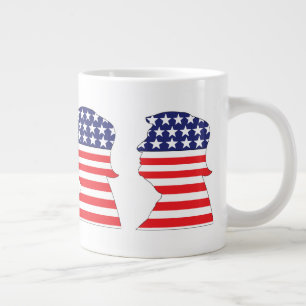 Trump red white and blue giant coffee mug