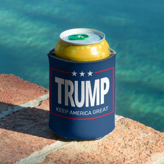 Trump - red white blue - Keep America Great Can Cooler (In Situ Pool)
