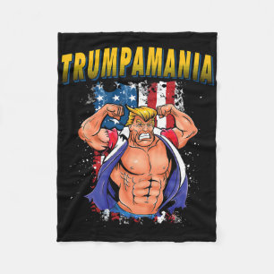Trump Republican Convention Wrestling Meme Trumpam Fleece Blanket