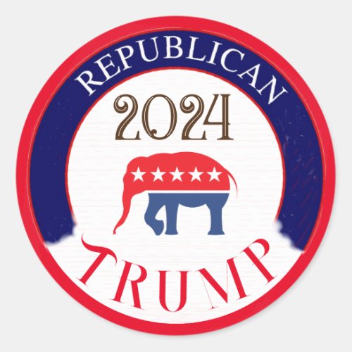 TRUMP _Republican Party 2024 Classic Round Sticker