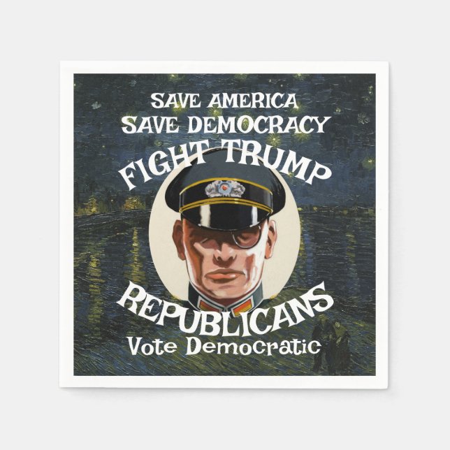 Trump Republican Party Grad Retirement Wedding WH Napkins (Front)