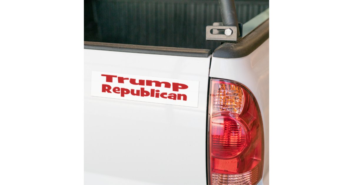 Republican't Sticker Trump Republican red Bumper Sticker | Zazzle