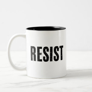 Trump Resist Trump Protest Anti Political Protest Two-Tone Coffee Mug