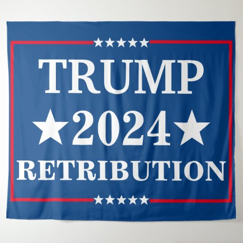 Trump Retribution 18 x 24 Yard Sign with H Frame Tapestry
