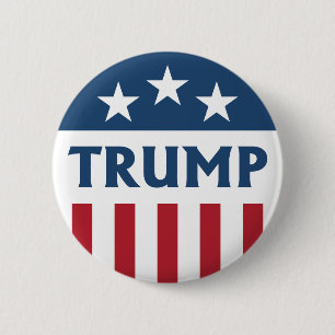 TRUMP Retro Campaign Design Stars & Stripes Flag  Button