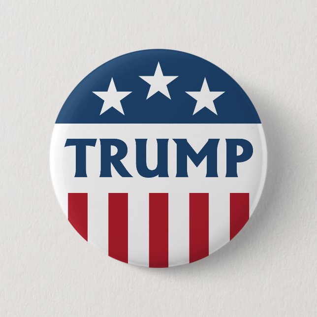 TRUMP Retro Campaign Design Stars & Stripes Flag  Button (Front)