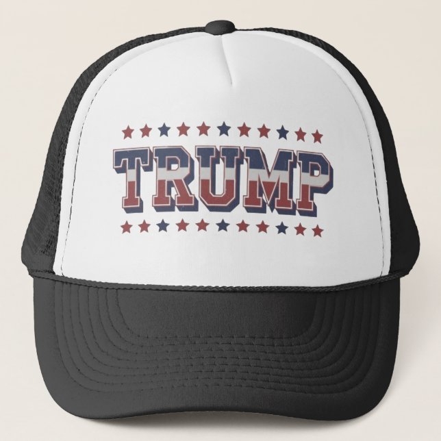 Trump Retro Patriotic Trucker Hat (Front)