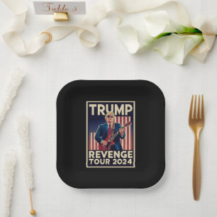 Trump Revenge Tour 2024 Political Election 2024 Paper Plates