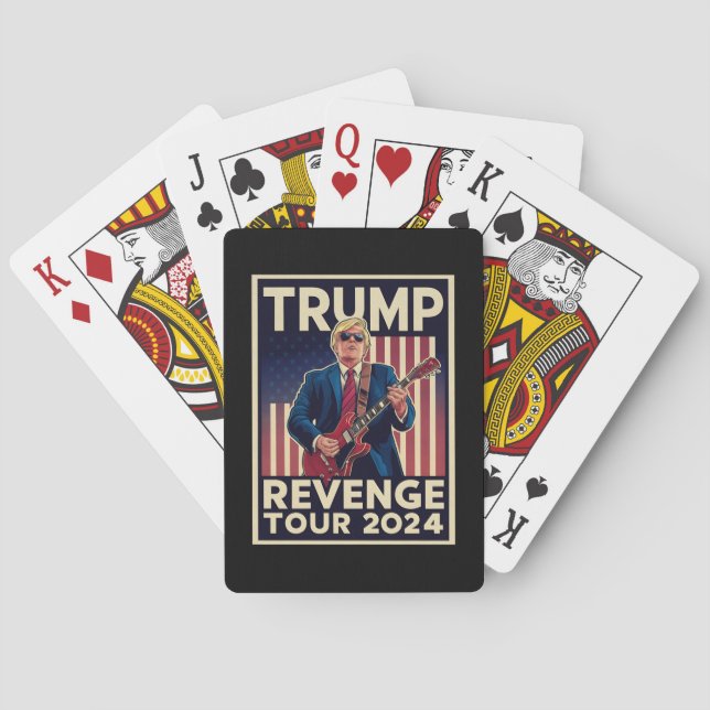 Trump Revenge Tour 2024 Political Election 2024 Poker Cards (Back)