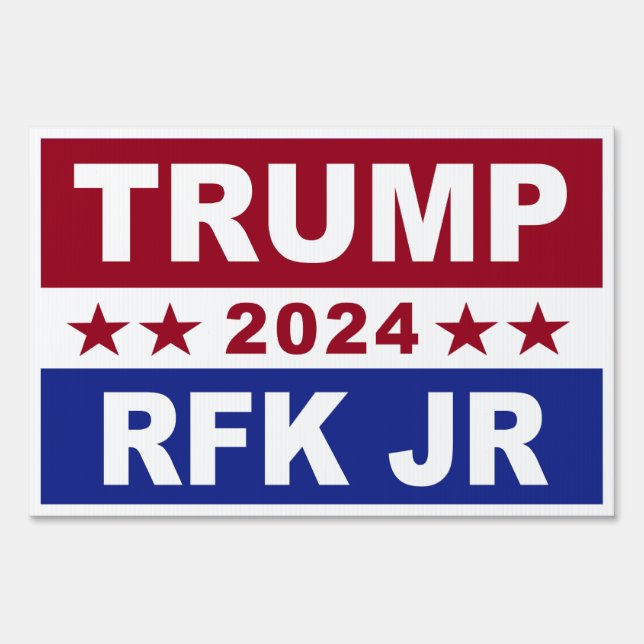 Trump RFK JR KENNEDY Yard Sign  (Front)