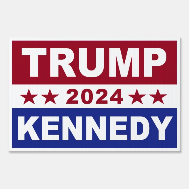 Trump RFK JR KENNEDY Yard Sign  (Front)