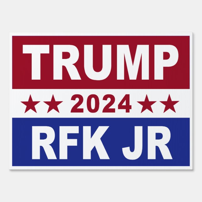 Trump RFK JR KENNEDY Yard Sign (med) (Back)