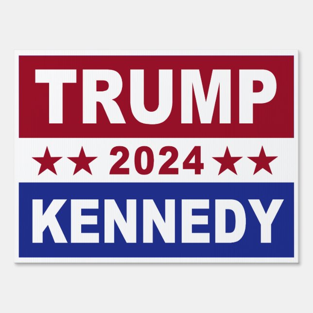 Trump RFK JR KENNEDY Yard Sign (med) (Front)